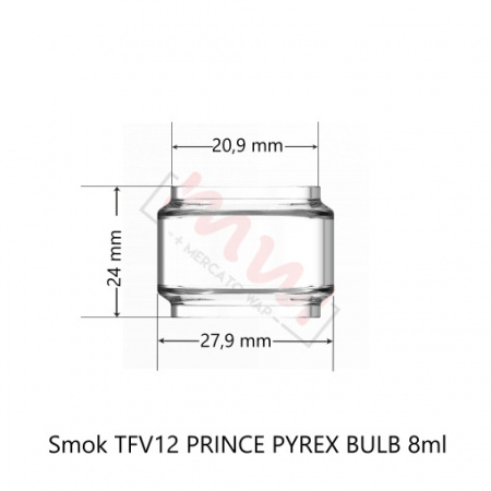 SMOK TFV12 PRINCE PYREX/TULEJKA/SZKIEŁKO BULB 8ML